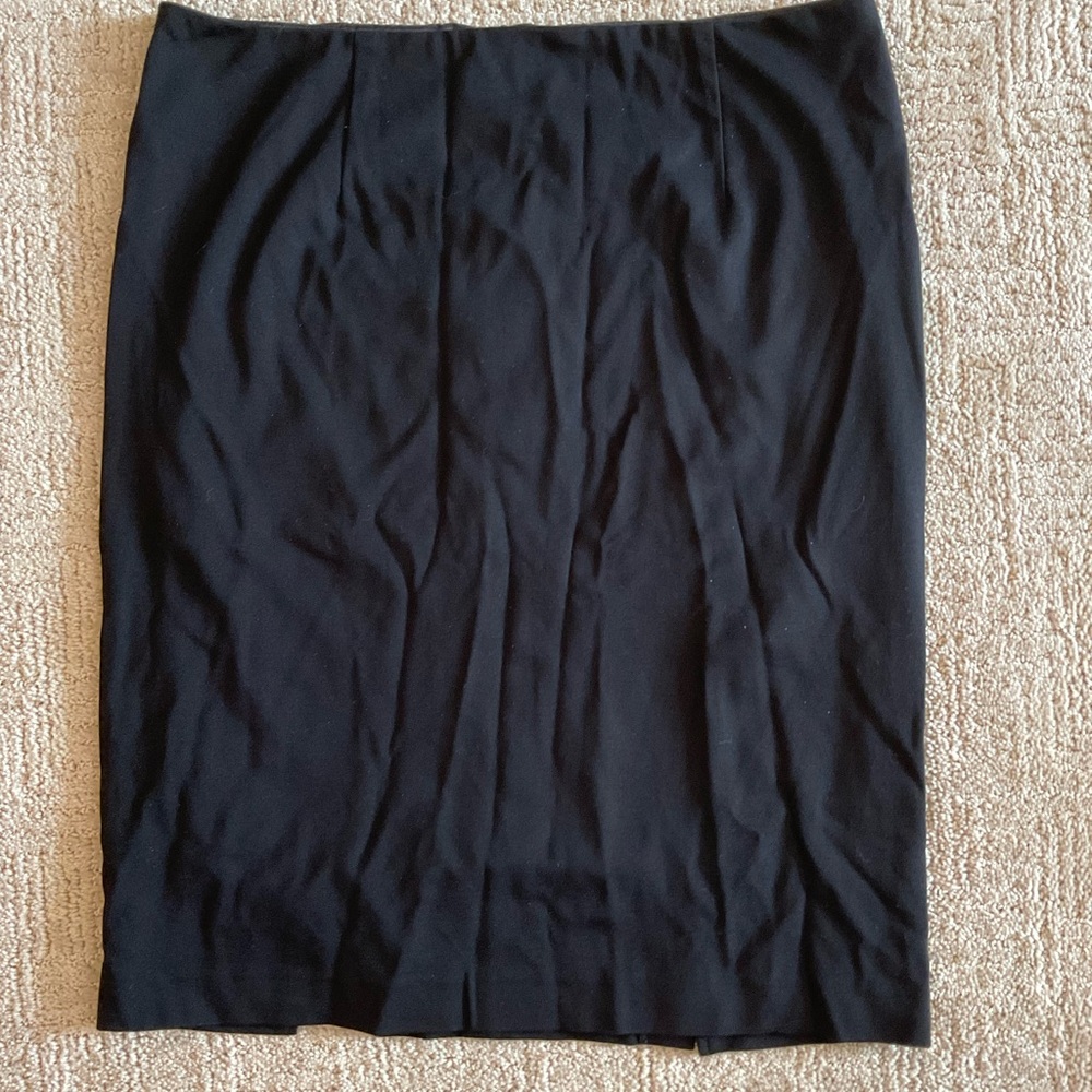 🇨🇦🖤 Tristan Black Lined Pencil Skirt 10 EUC Classic Timeless Minimalist Capsule